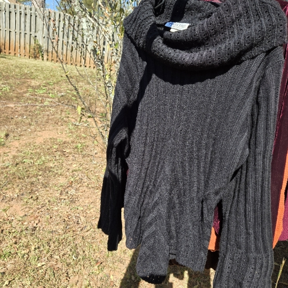 Charter Club Black Ribbed Sweater